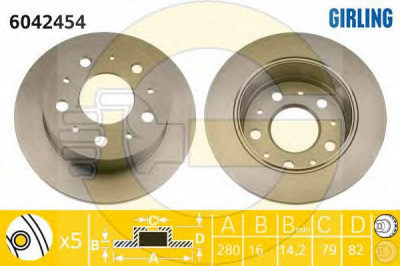 GIRLING 6042454 -  Тормозной диск