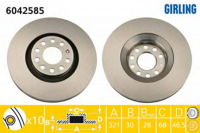 GIRLING 6042585 -  Тормозной диск