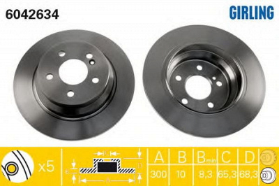 GIRLING 6042634 -  Тормозной диск