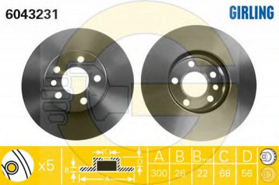 GIRLING 6043231 -  Тормозной диск