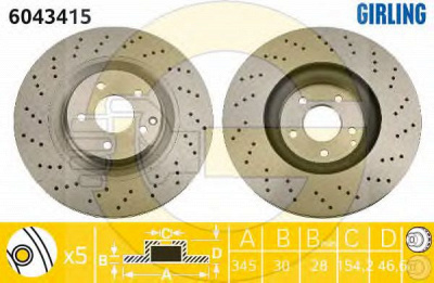 GIRLING 6043415 -  Тормозной диск