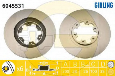 GIRLING 6045531 -  Тормозной диск