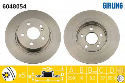 GIRLING 6048054 -  Тормозной диск
