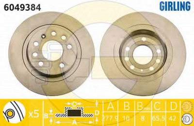 GIRLING 6049384 -  Тормозной диск