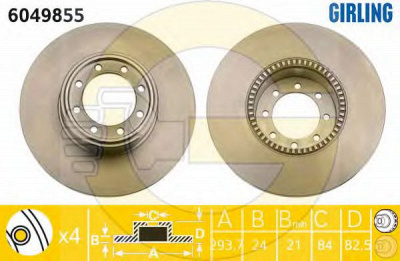 GIRLING 6049855 -  Тормозной диск