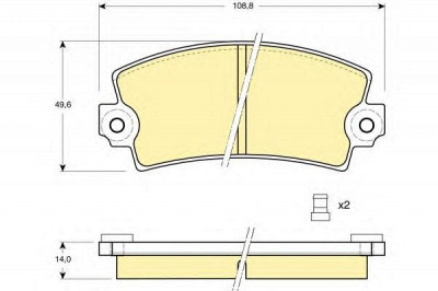 GIRLING 6101483 -  Комплект тормозных колодок, дисковый тормоз