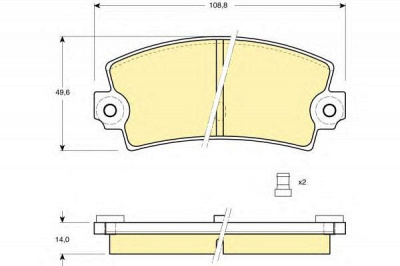 GIRLING 6101493 -  Комплект тормозных колодок, дисковый тормоз