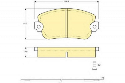 GIRLING 6101543 -  Комплект тормозных колодок, дисковый тормоз