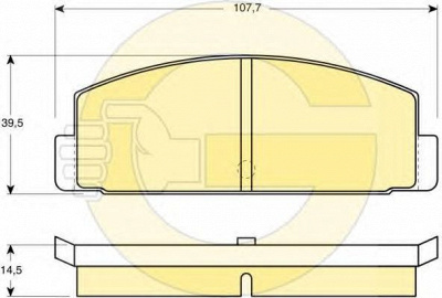 GIRLING 6101849 -  Комплект тормозных колодок, дисковый тормоз