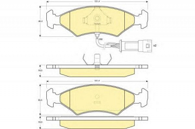 GIRLING 6102382 -  Комплект тормозных колодок, дисковый тормоз