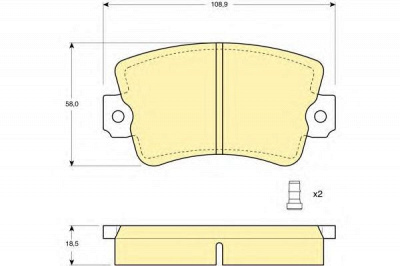 GIRLING 6102433 -  Комплект тормозных колодок, дисковый тормоз