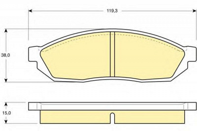 GIRLING 6102549 -  Комплект тормозных колодок, дисковый тормоз