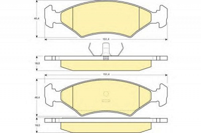 GIRLING 6102552 -  Комплект тормозных колодок, дисковый тормоз