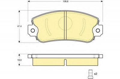 GIRLING 6102973 -  Комплект тормозных колодок, дисковый тормоз