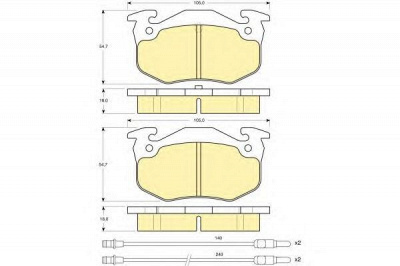 GIRLING 6103133 -  Комплект тормозных колодок, дисковый тормоз