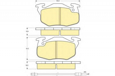 GIRLING 6103273 -  Комплект тормозных колодок, дисковый тормоз