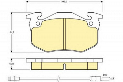 GIRLING 6103283 -  Комплект тормозных колодок, дисковый тормоз