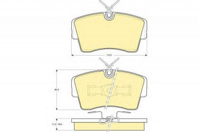 GIRLING 6103391 -  Комплект тормозных колодок, дисковый тормоз