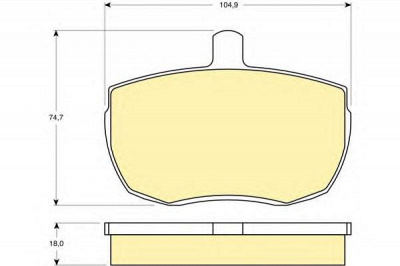 GIRLING 6103416 -  Комплект тормозных колодок, дисковый тормоз