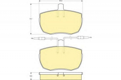 GIRLING 6103426 -  Комплект тормозных колодок, дисковый тормоз