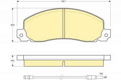 GIRLING 6103443 -  Комплект тормозных колодок, дисковый тормоз