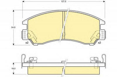 GIRLING 6103809 -  Комплект тормозных колодок, дисковый тормоз