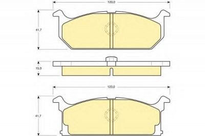 GIRLING 6103829 -  Комплект тормозных колодок, дисковый тормоз