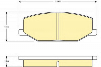GIRLING 6103839 -  Комплект тормозных колодок, дисковый тормоз