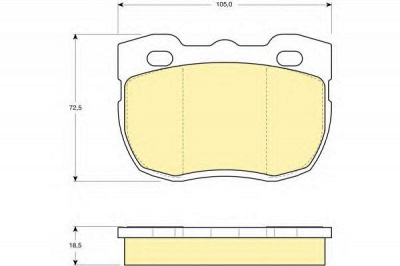 GIRLING 6103946 -  Комплект тормозных колодок, дисковый тормоз