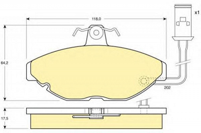 GIRLING 6104281 -  Комплект тормозных колодок, дисковый тормоз
