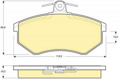 GIRLING 6104301 -  Комплект тормозных колодок, дисковый тормоз
