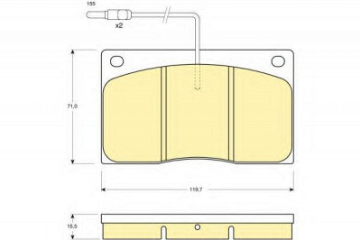 GIRLING 6104431 -  Комплект тормозных колодок, дисковый тормоз