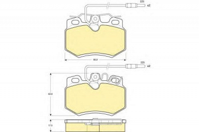 GIRLING 6104461 -  Комплект тормозных колодок, дисковый тормоз