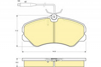 GIRLING 6104471 -  Комплект тормозных колодок, дисковый тормоз