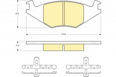 GIRLING 6104635 -  Комплект тормозных колодок, дисковый тормоз