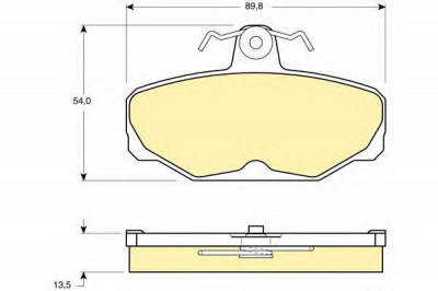 GIRLING 6104721 -  Комплект тормозных колодок, дисковый тормоз