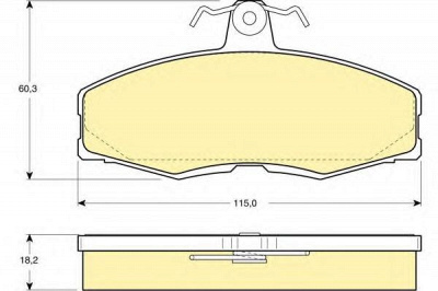 GIRLING 6104731 -  Комплект тормозных колодок, дисковый тормоз