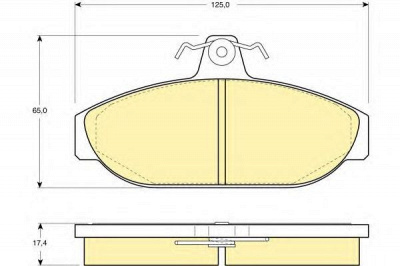 GIRLING 6104821 -  Комплект тормозных колодок, дисковый тормоз