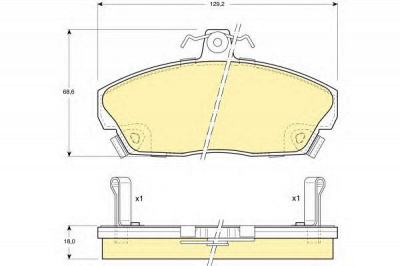 GIRLING 6104961 -  Комплект тормозных колодок, дисковый тормоз