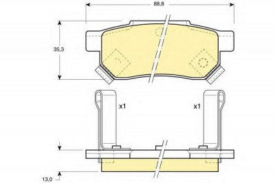 GIRLING 6104999 -  Комплект тормозных колодок, дисковый тормоз