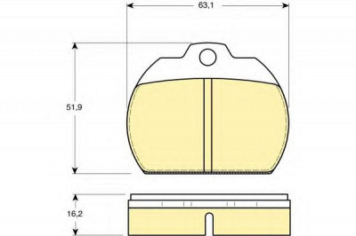 GIRLING 6105911 -  Комплект тормозных колодок, дисковый тормоз