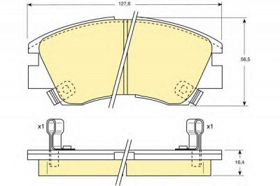 GIRLING 6107299 -  Комплект тормозных колодок, дисковый тормоз