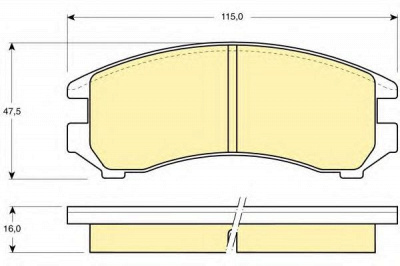 GIRLING 6107319 -  Комплект тормозных колодок, дисковый тормоз