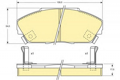 GIRLING 6107339 -  Комплект тормозных колодок, дисковый тормоз