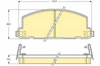 GIRLING 6107499 -  Комплект тормозных колодок, дисковый тормоз