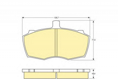 GIRLING 6107601 -  Комплект тормозных колодок, дисковый тормоз
