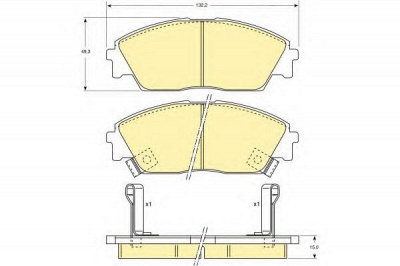 GIRLING 6107639 -  Комплект тормозных колодок, дисковый тормоз