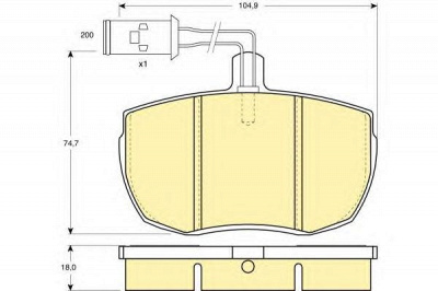 GIRLING 6107896 -  Комплект тормозных колодок, дисковый тормоз