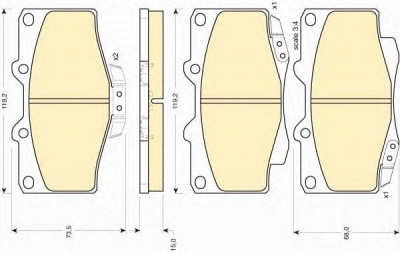 GIRLING 6107979 -  Комплект тормозных колодок, дисковый тормоз