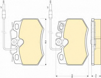 GIRLING 6108081 -  Комплект тормозных колодок, дисковый тормоз